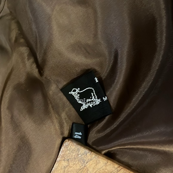 Brown Wool Plaid One Button Vintage Blazer By Georgia Sant’Angelo - Picture 5 of 13